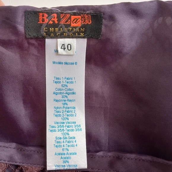 Christian LaCroix Vintage Artsy Sacai Patchwork Silk Midi Multicolor Skirt - Picture 3 of 9